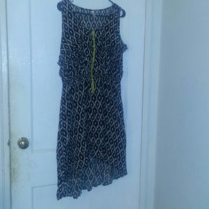 Printed High Low Dress