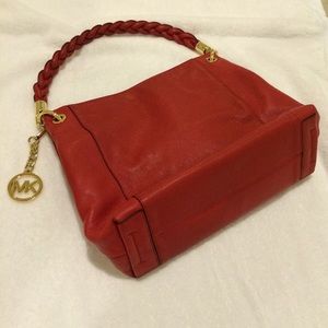 Red Michael Kors Naomi Large Shoulder Bag