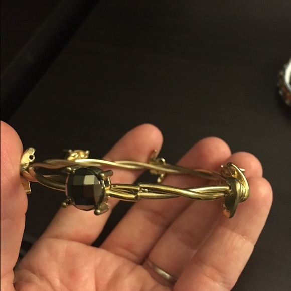 Barbed Wire & Gemstone Bangle