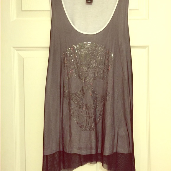 Glittery Skull Tank Top