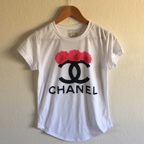 CHANEL Pink Flowers Tshirt