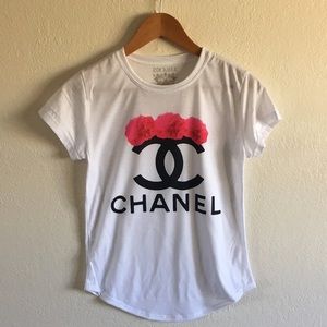 CHANEL Pink Flowers Tshirt