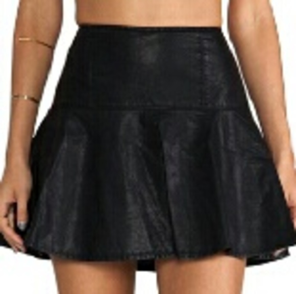 Free People Faux Leather Skirt