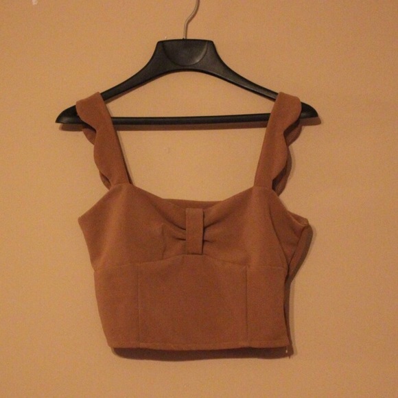 Tan crop top
