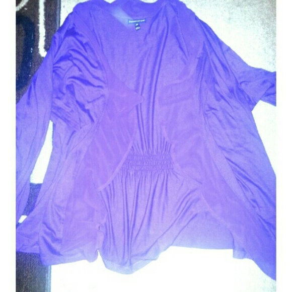 Purple cardigan