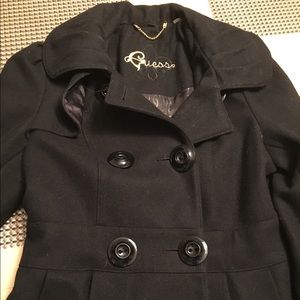GUESS slightly used XS Petite Black Pea Coat