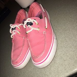 Women's pink Sperry's