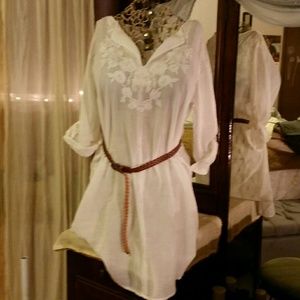 Sheer linen tunic "Laren Conrad"