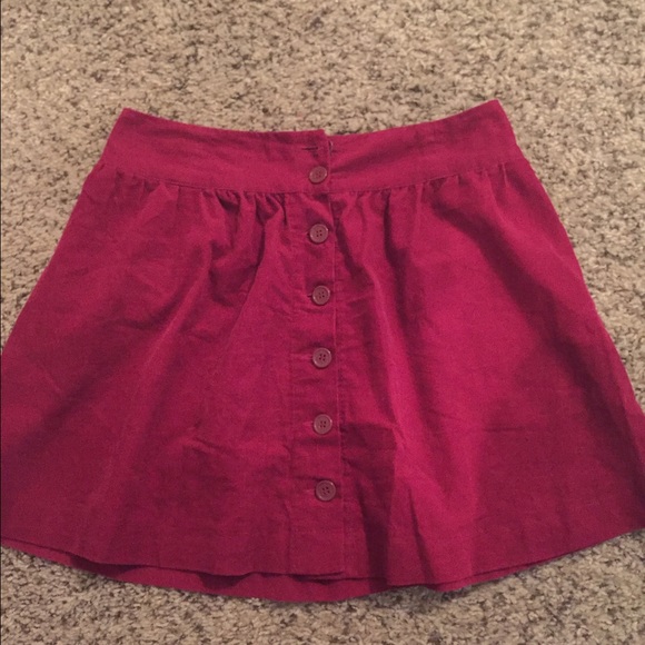 !!!!SOLD!!!! maroon corduroy mini skirt! - Picture 1 of 1
