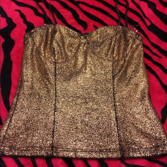 Gold corset shirt