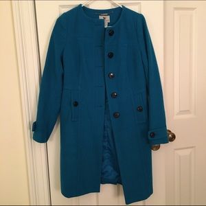 Beautiful Teal Wool Coat
