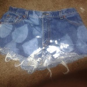 Levi Bleached Designed Shorts