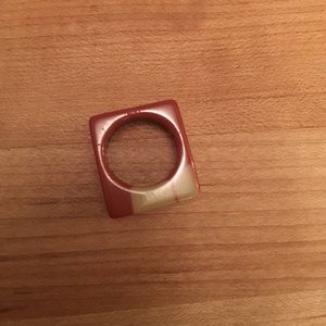 Plastic square novelty ring