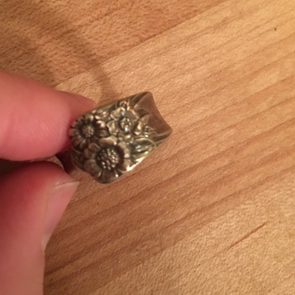 Floral flower spoon ring