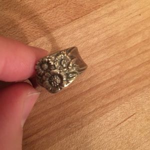 Floral flower spoon ring