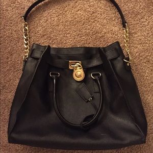 Michael Kors large black Hamilton Satchel