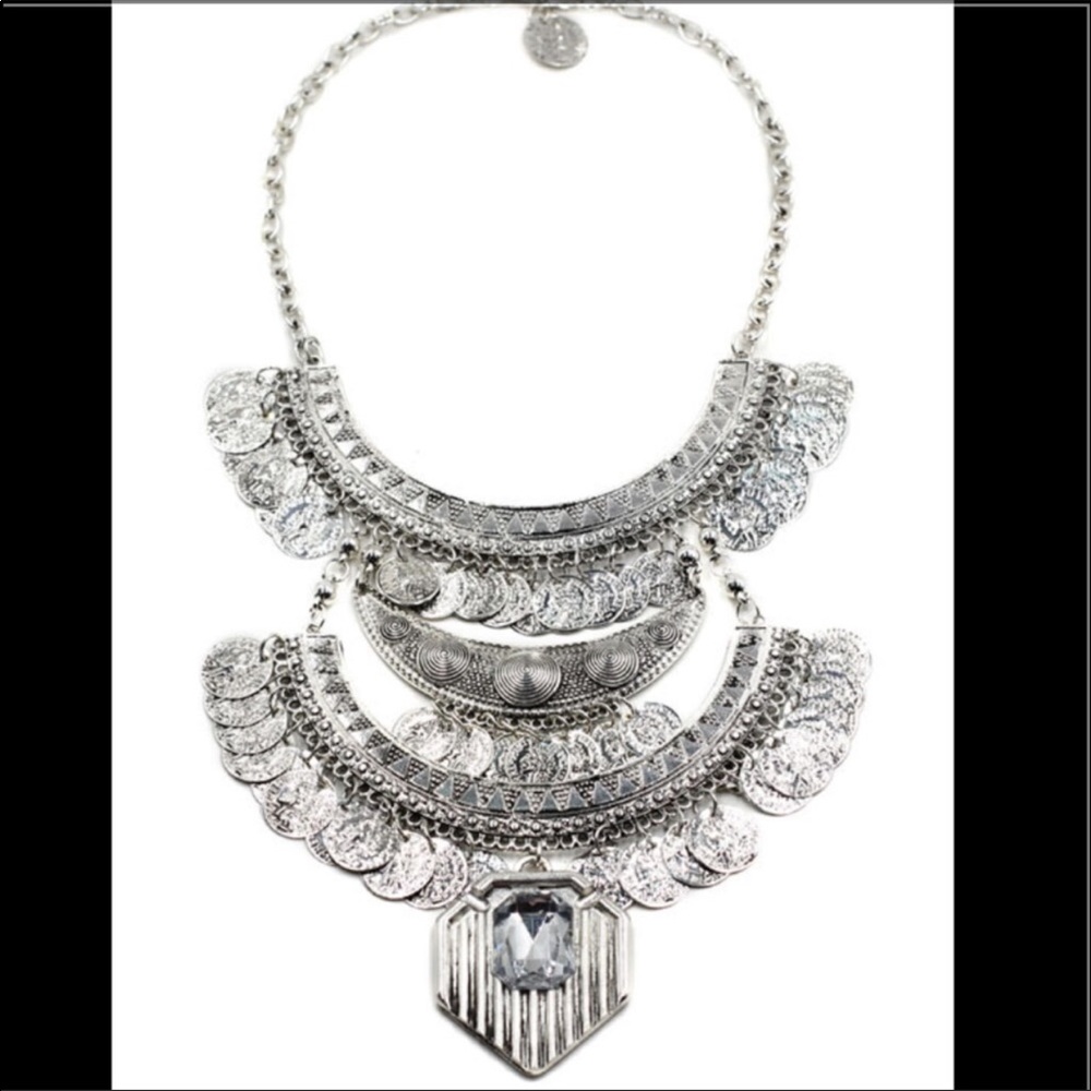 Bohemian bib coin necklace - Picture 1 of 6