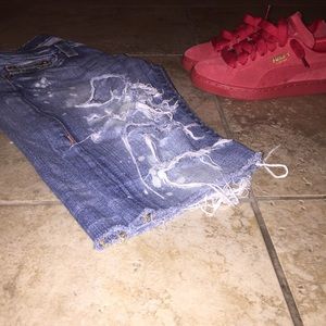 Ripped, Distressed shorts