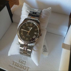 Tissot Men's Stainless Steal Black Dial Watch