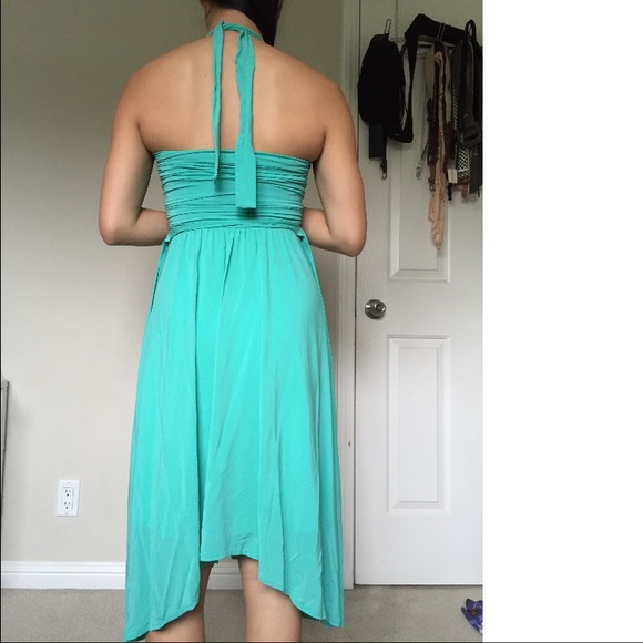 BCBG Maxazria Green Holiday Cocktail Formal Dress - Picture 3 of 4