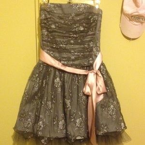 Silver prom dress