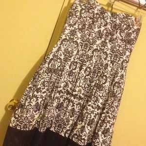 Black and white print dress