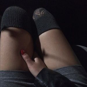 Knee high grey socks