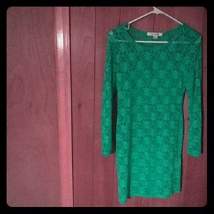 Forever 21 teal lace dress
