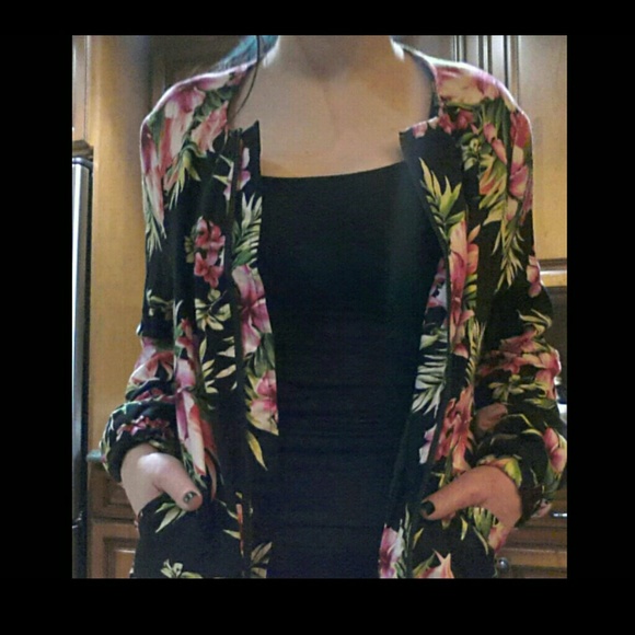 NWT XXI Floral Lightweight Cotton Bomber