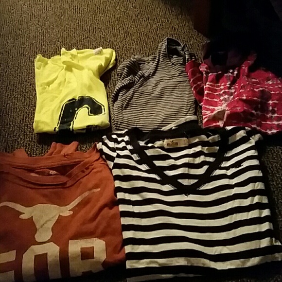 Bundle of tanks and long sleeve shirts