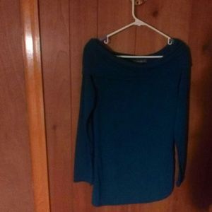 Forever 21 blue sweater size large cowl neck