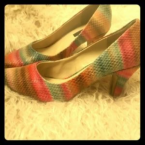 Rainbow middle heel zara shoes