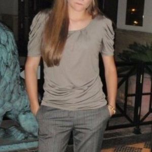 BANANA REPUBLIC  Silky blouse pleated front