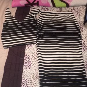 Two piece set !! Crop top and skirt.