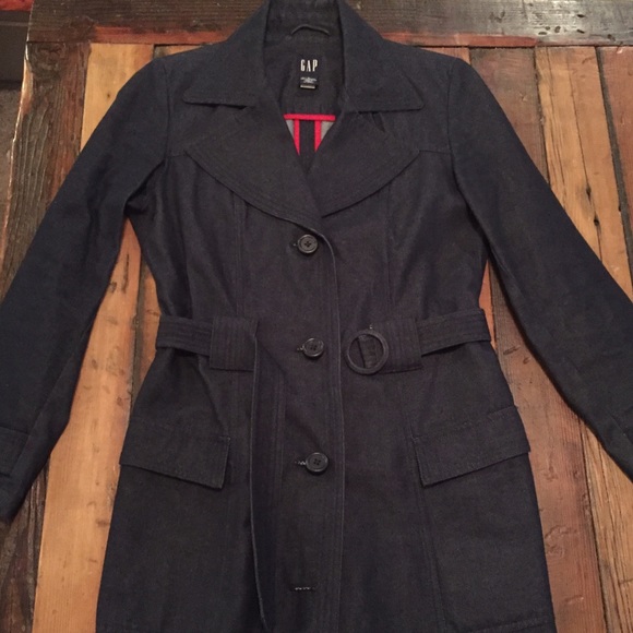 GAP Long Denim Trench Coat