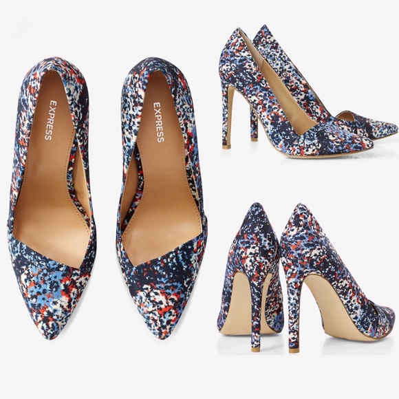 🆕Express Floral Print Heels - Picture 2 of 3