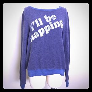 Auth Wildfox I'll be napping baggy beach jumper S