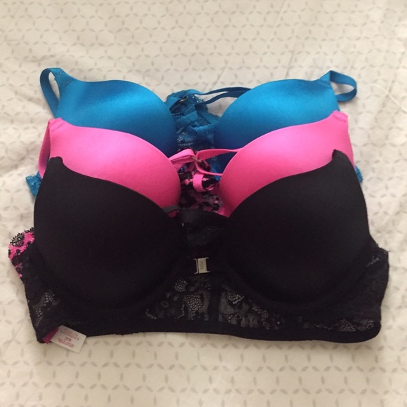 Pink Victoria's Secret Push-Up Racerback Bra's