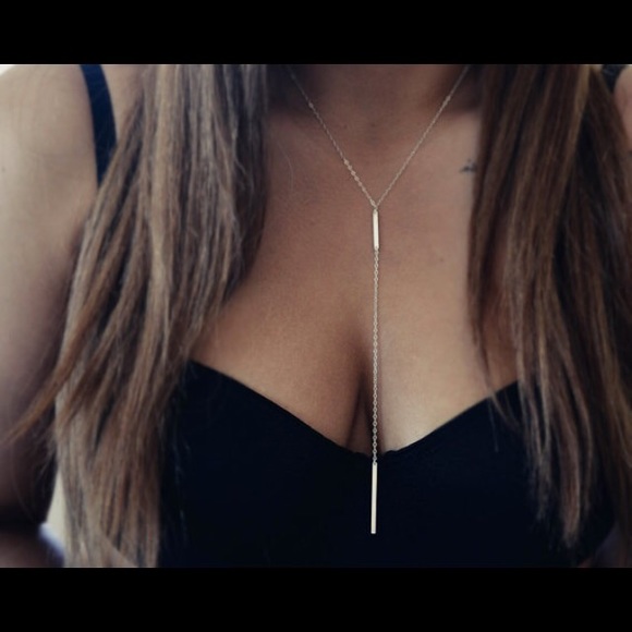 Jewelry - Drop Bar Pendant Necklace