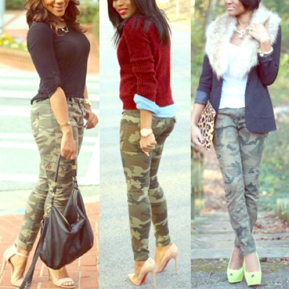 Camouflage Print Pants