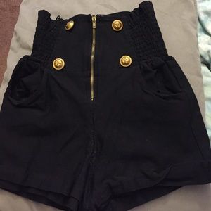 high waisted black shorts