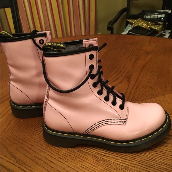 Dr Marten pink patent boots Size 3UK 4US