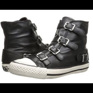 ASH Virgin leather sneakers with buckles sz36