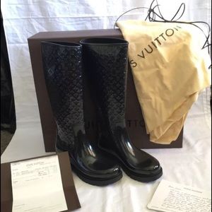 Louis Vuitton Black Rain Boots