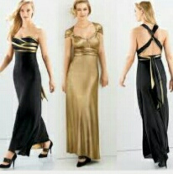 7-in-1 Black & Gold Reversible Dress