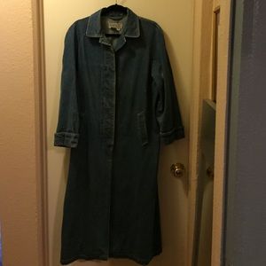 Denim trench coat