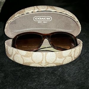 Coach Brown Horn Authentic Sunglasses