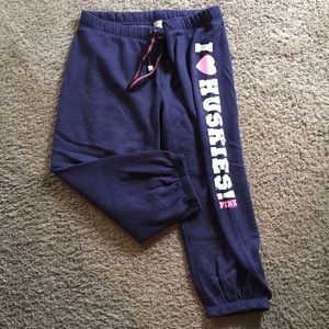 New Vicky's Secret Pink UConn Capri Sweats