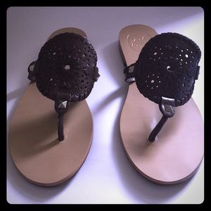 New Georgica Jack Rogers Sandal - Brown Size 6 1/2