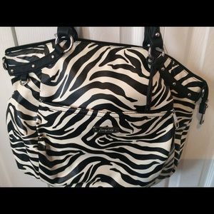 Grace Adele Zebra print handbag